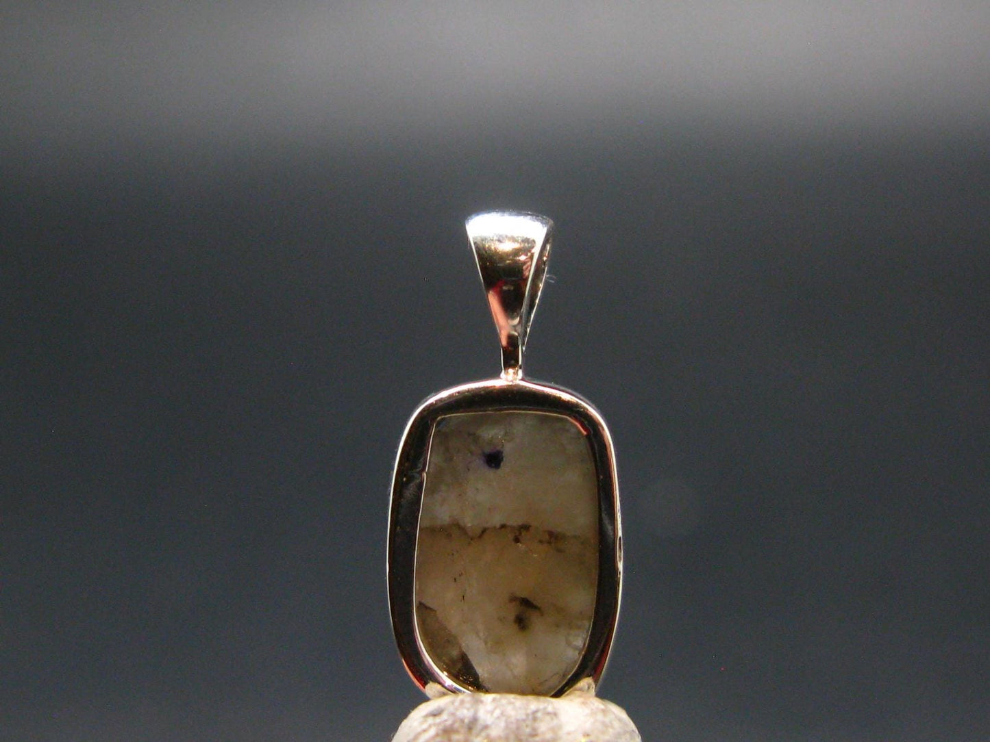 Phenakite Phenacite Crystal Silver Pendant from Russia - 0.7" - 1.14 Grams