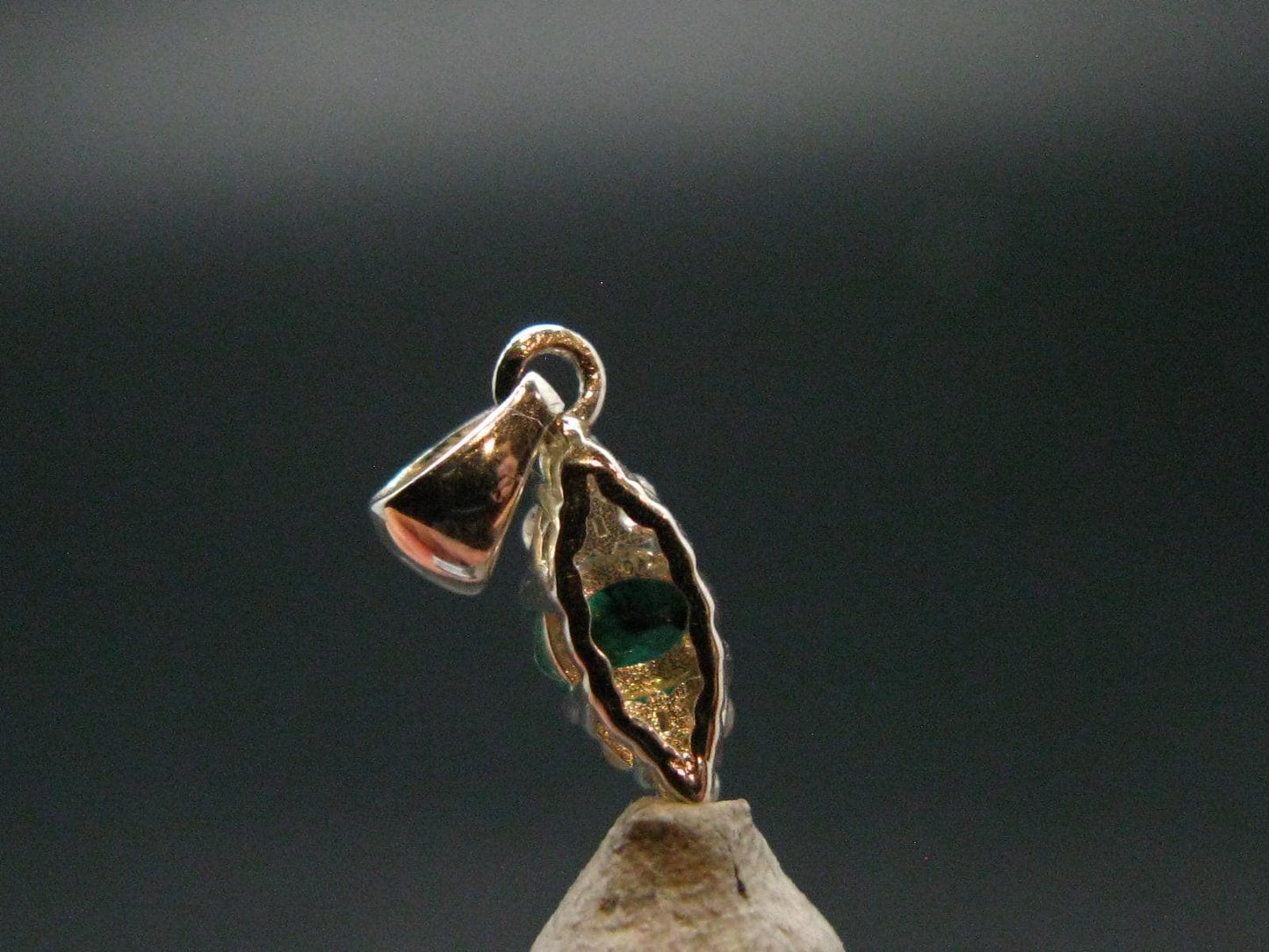 Emerald Silver Pendant From Colombia - 0.51 Grams