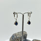 Teardrop Sapphire Sterling Silver Dangle Earrings | September Birthstone