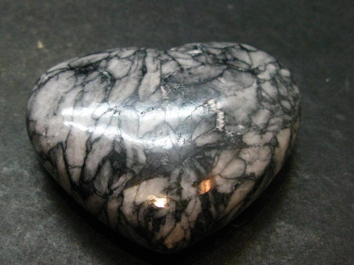 Pinolite Polished Heart from Austria - 1.7" - 60.88 Grams
