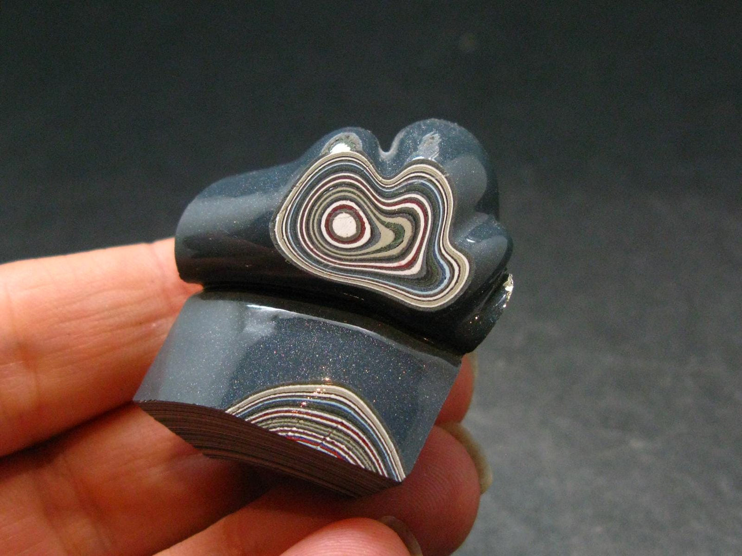 Very Cool Fordite "Detroit Motor City Agate" from Michigan - 1.4"- 11.73 Grams