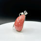 Natural Rhodochrosite Pendant in Sterling Silver Leaf Design | Pink Crystal Necklace | Jewelry Gift