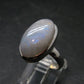 Natural Glow From Inside Moonstone Silver Plated Ring - 5.4 Grams - Size 8
