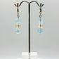 Swiss Blue Topaz & Citrine Gemstone Drop Earrings - Weight 8.14 Grams