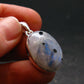 Natural Glow From Inside Moonstone Silver Plated Pendant - 1.2" - 5.77 Grams