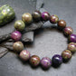 Atlantasite (Stichtite & Serpentine) Genuine Bracelet ~ 7 Inches ~ 12mm Round Beads