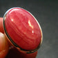 Rhodochrosite Silver Ring From Argentina - 13.15 Grams - Size 9
