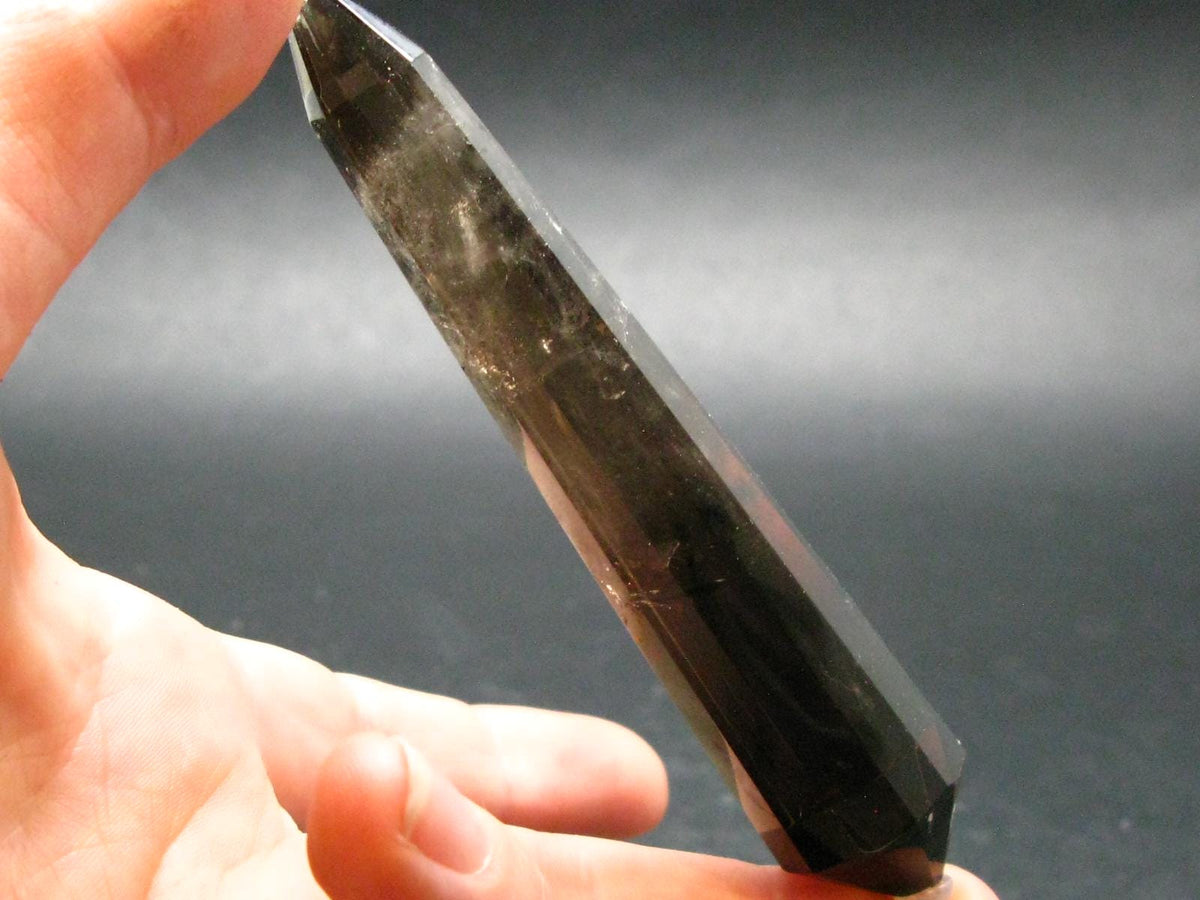 Perfect Smoky Quartz Vogel Crystal Healing Wand - 4.2" - 49.08 Grams