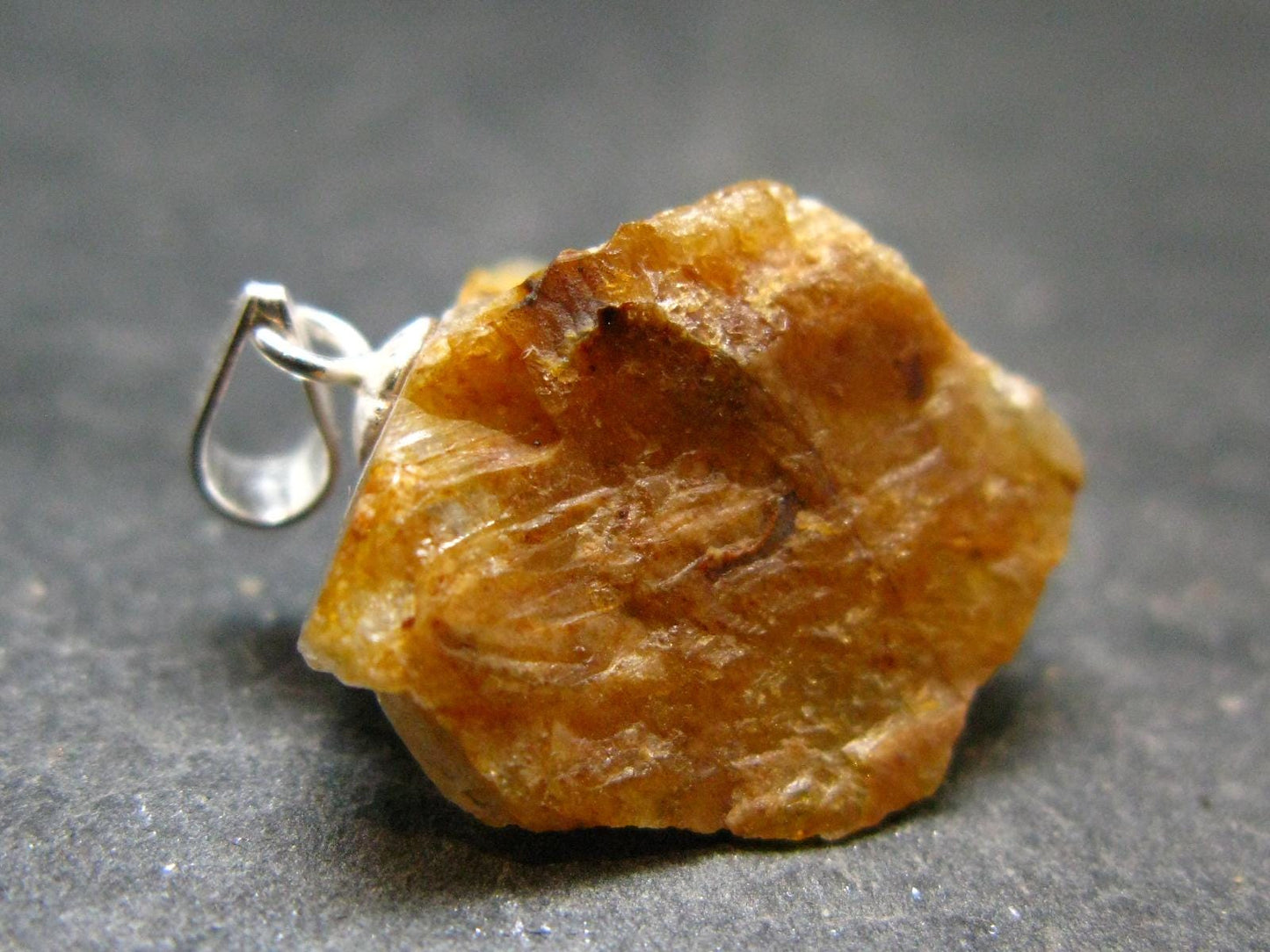 Rare Herderite Crystal Silver Pendant from Brazil - 0.9" - 3.18 Grams