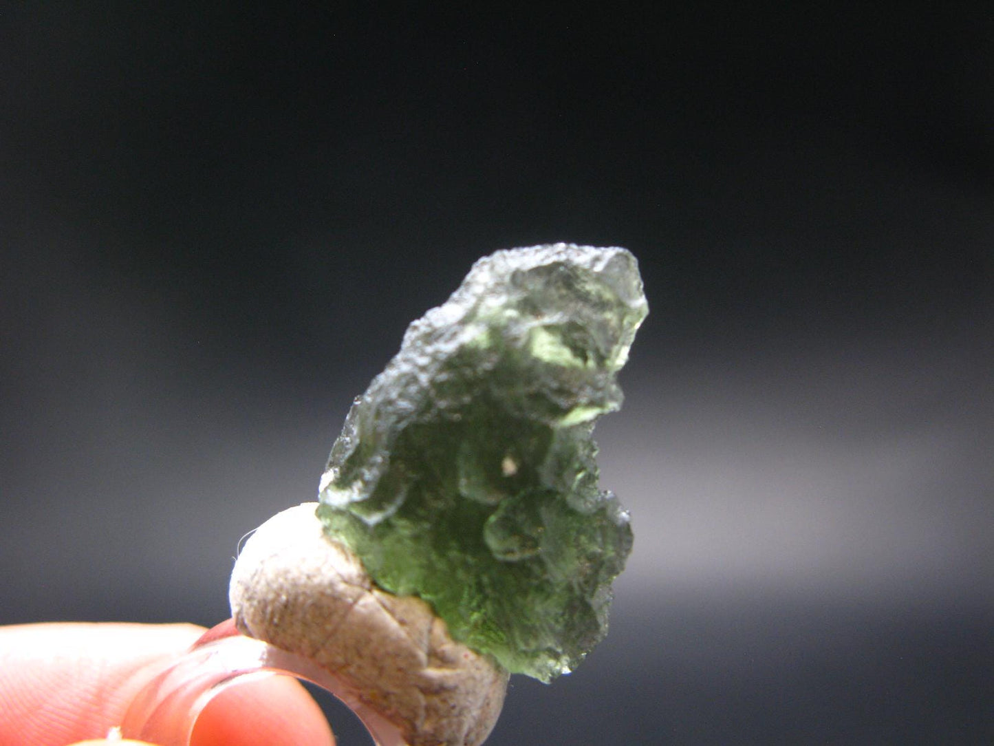 Rare Moldavite Tektite Raw Piece From Czech Republic - 0.7" - 1.64 Grams