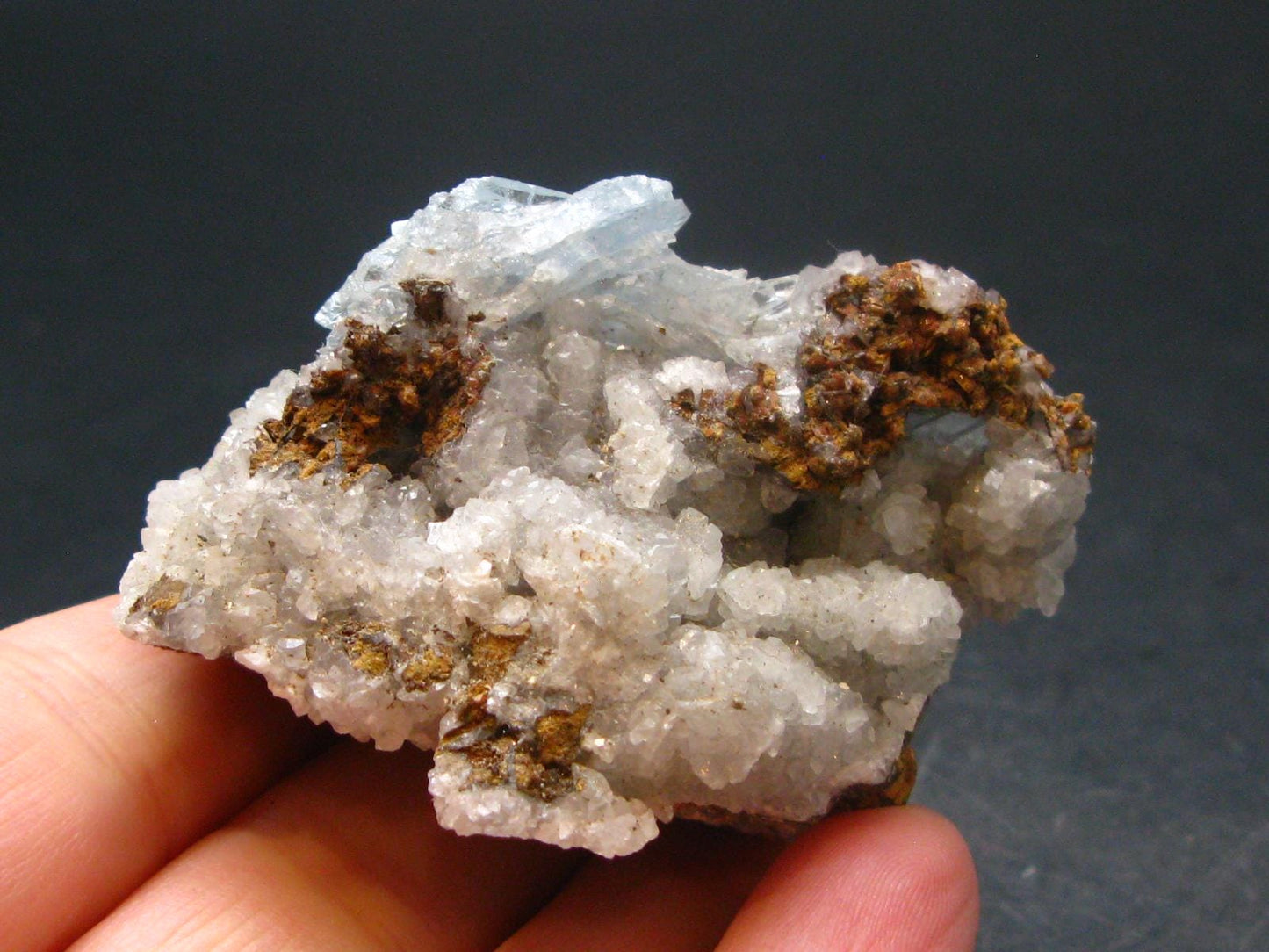 Blue Barite Cluster From Morocco - 2.0" - 52.70 Grams