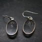 Large Tourmalinated Quartz Crystal Silver Earrings From Brazil - 1.4" - 3.80 Grams