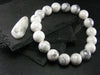 Howlite Genuine Bracelet ~ 7.5 Inches ~ 12mm Round Beads