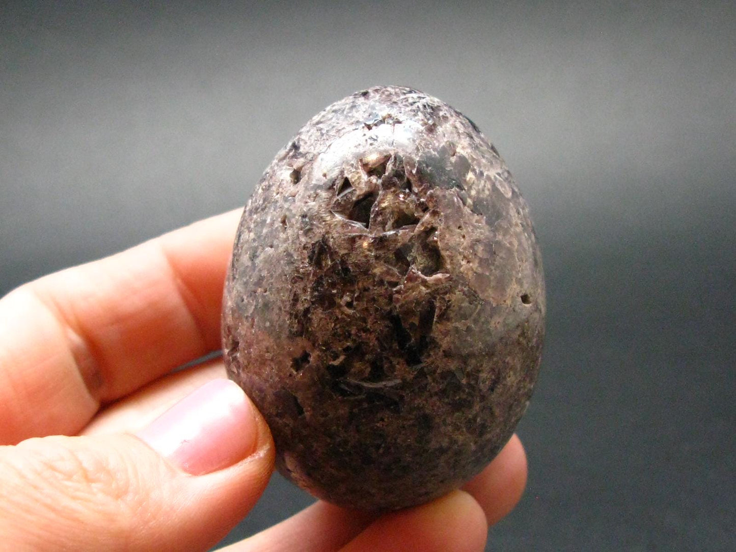 Extremely Rare Axinite Crystal Egg from Peru - 1.9"