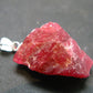 Rare Raw Rhodonite Silver Pendant From Brazil - 1.0" - 4.0 Grams