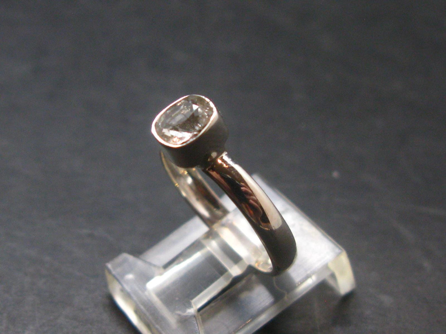 0.59 Carat Phenakite Phenacite Gem Sterling Silver Size 6 Ring from Russia - 1.70 Grams