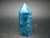 Large Neon Blue Apatite Obelisk from Madagascar - 86.8 Grams - 2.5"