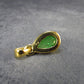 Tsavorite Green Garnet Gold Plated Silver Pendant from Tanzania - 0.7" - 1.67 Grams