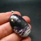 Raw Violet Kämmererite Kammererite Chrome Clinochlore Silver Pendant from Turkey - 1.6"