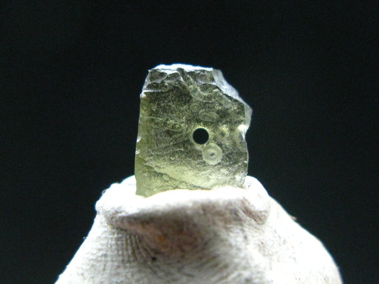 Moldavite Tektite Raw Bead from Czech Republic - 9 mm - 0.95 Carats