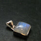 Natural Glow From Inside Moonstone 925 Silver Pendant - 0.7" - 2.64 Grams