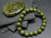 Epidote Genuine Bracelet ~ 7 Inches ~ 10mm Round Beads