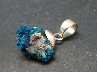 Cavansite Crystal Pendant In Sterling Silver From India - 0.9"