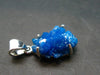 Cavansite Crystal Silver Pendant From India - 1.2" - 3.07 Grams