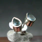 Alexandrite Gem Silver Stud Earrings From Russia - 0.87 Grams
