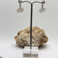 Raw Herderite Crystal Drop Earrings in Sterling Silver – Natural Mineral Dangle - 2.60g
