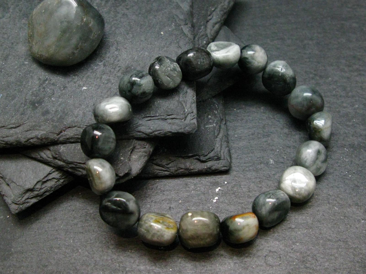 Cats Eye Genuine Bracelet ~ 7 Inches ~ 10mm Tumbled Beads