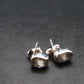 Gray Herderite Silver Stud Earrings from Africa - 0.5" - 1.07 Grams