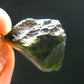 Shape!! Natural Gem Moldavite Tektite SS Pendant From Czech Republic - 5.8 Grams - 1.2"