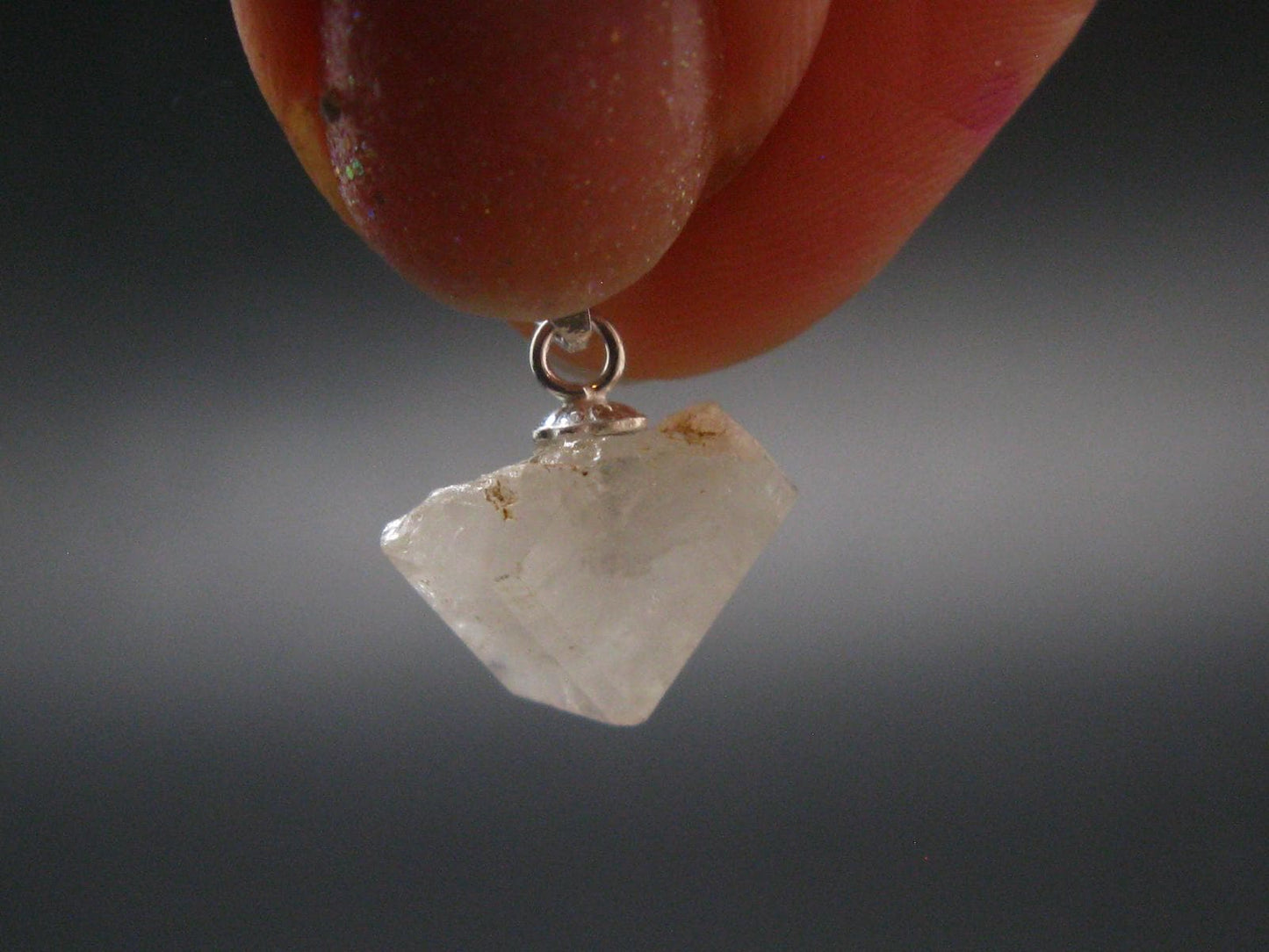 Phenakite Phenacite Silver Pendant from Burma Myanmar - 0.6 Inches - 1.39 Grams