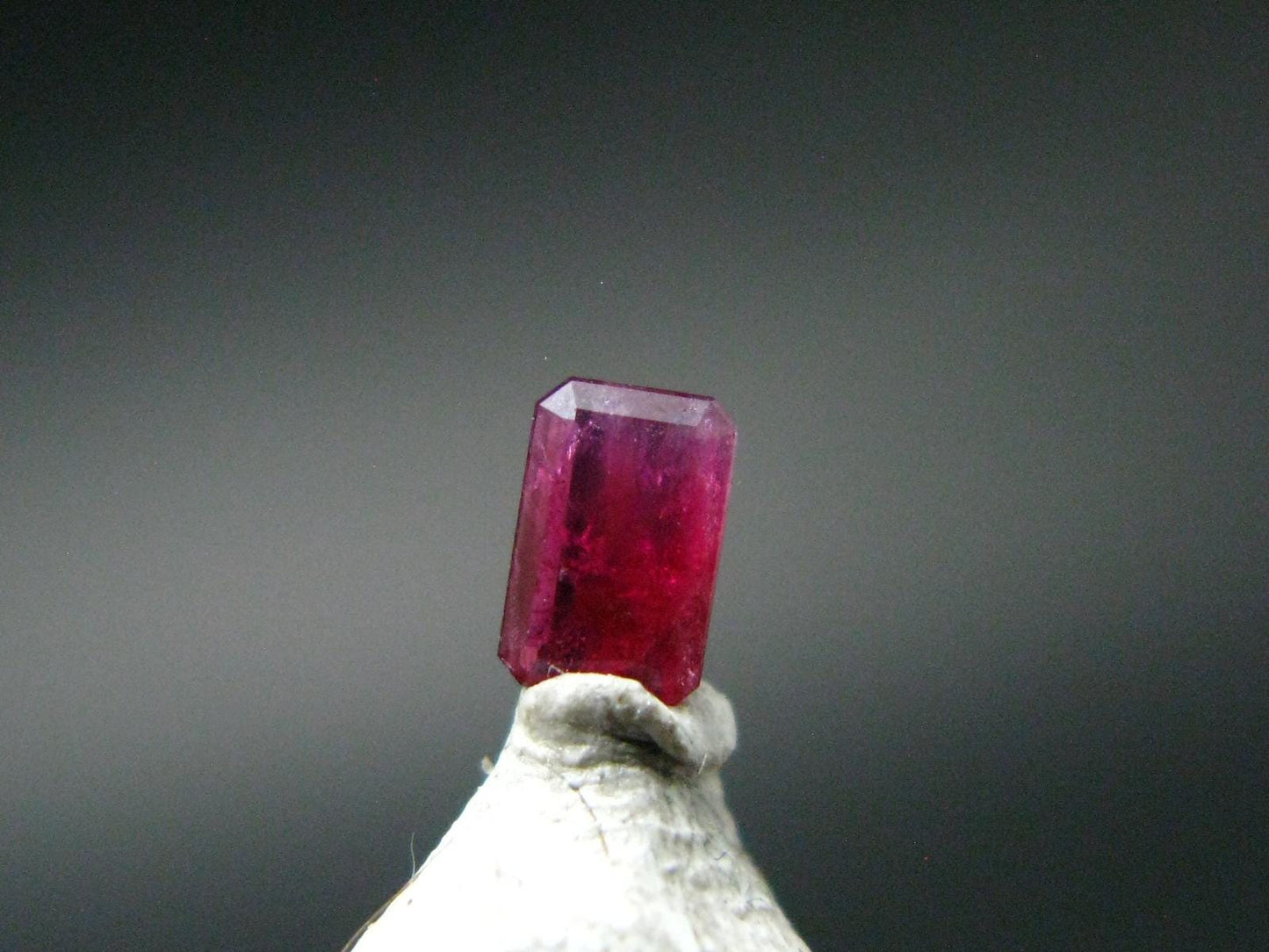 Beautiful Rare Gem Bixbite Red Beryl Emerald Cut Stone From Utah USA - 0.13 Carats - 3.9x2.5mm