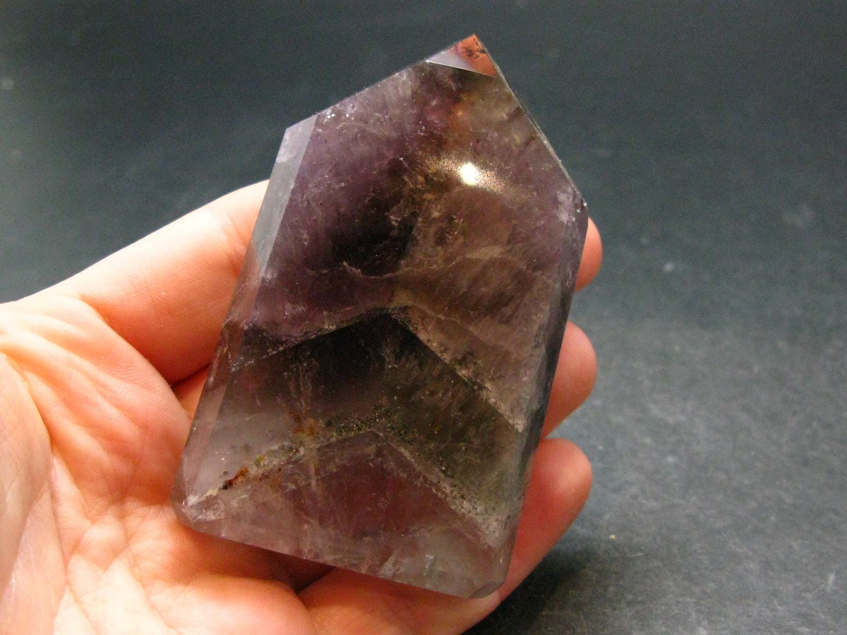 Cacoxenite Amethyst Polished Crystal From Brazil - 2.8"