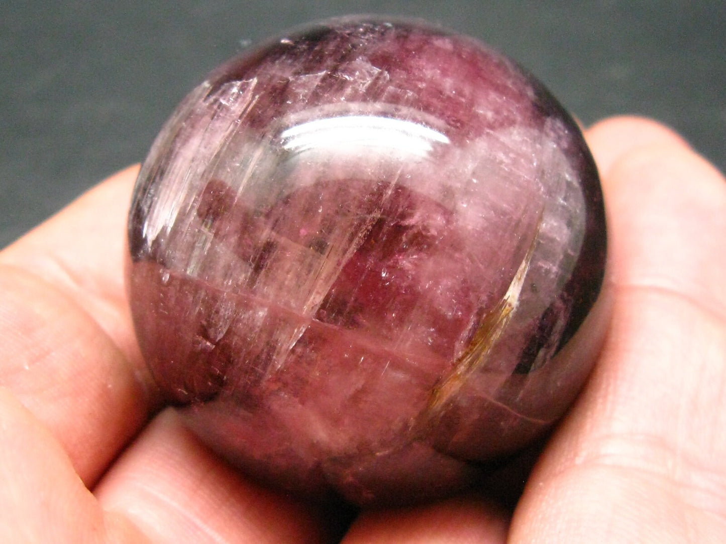 Red Tourmaline Rubellite Sphere Ball From Russia - 1.6" - 94.29 Grams