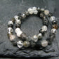 Tourmalinated Quartz w/ Black Tourmaline Genuine Bracelet ~ 7 Inches ~ 4mm Facetted Beads