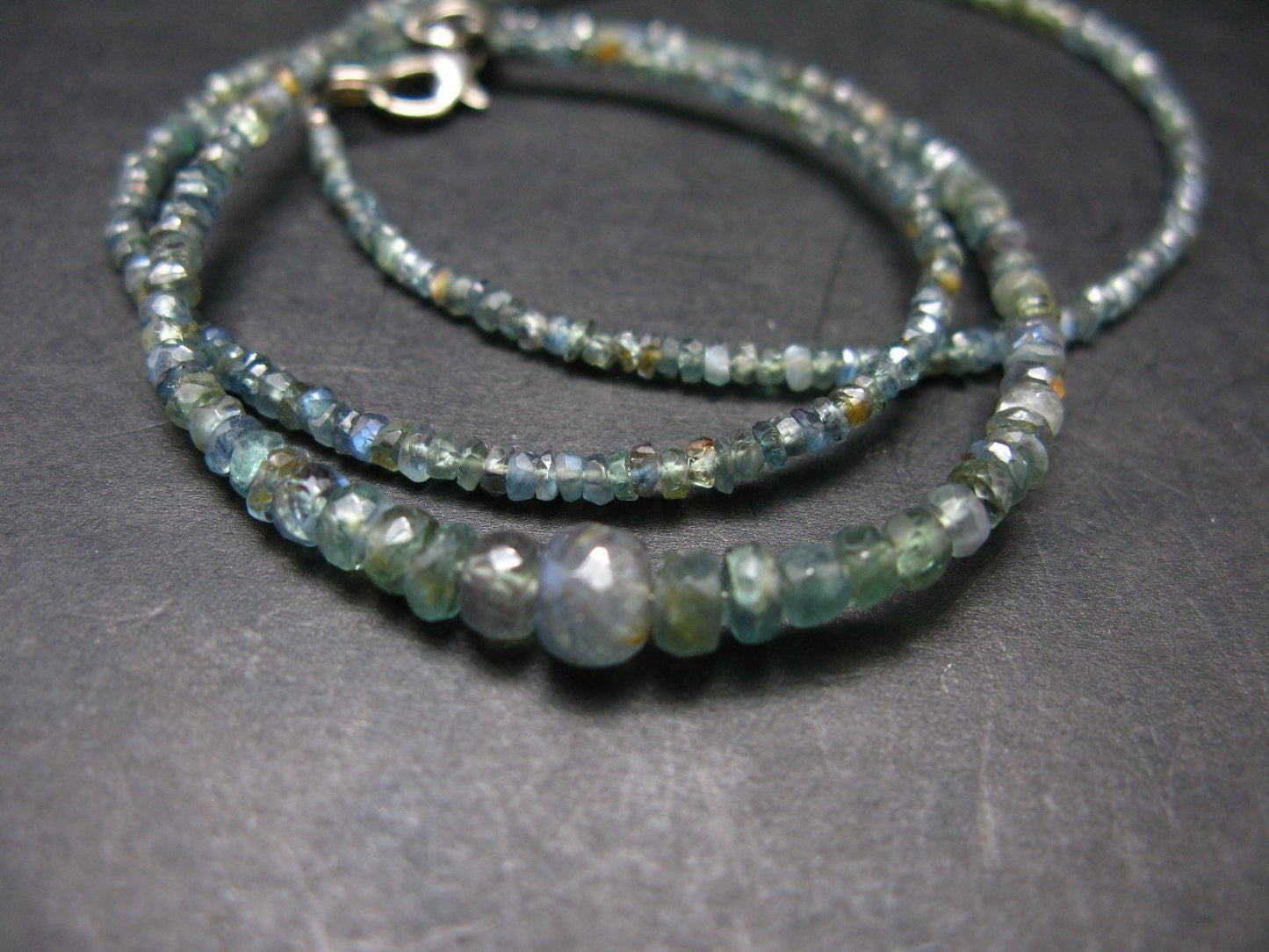 Extremely Rare Alexandrite Necklace - 19" - Rondelle Facetted Beads - 41 Carats