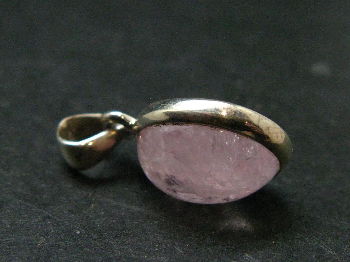 Pink Morganite Silver Pendant From Brazil - 1.1" - 3.88 Grams