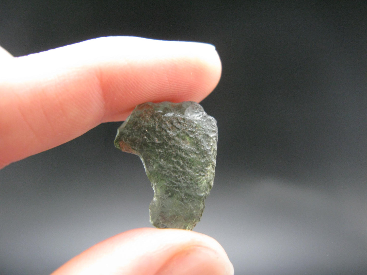 Moldavite Tektite Raw Piece from Czech Republic - 0.8" - 7.0 Carats - 1.4 Grams