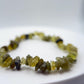 Natural Chrysoberyl Chip Bracelet, Raw Crystal Gemstone Stretch Jewelry