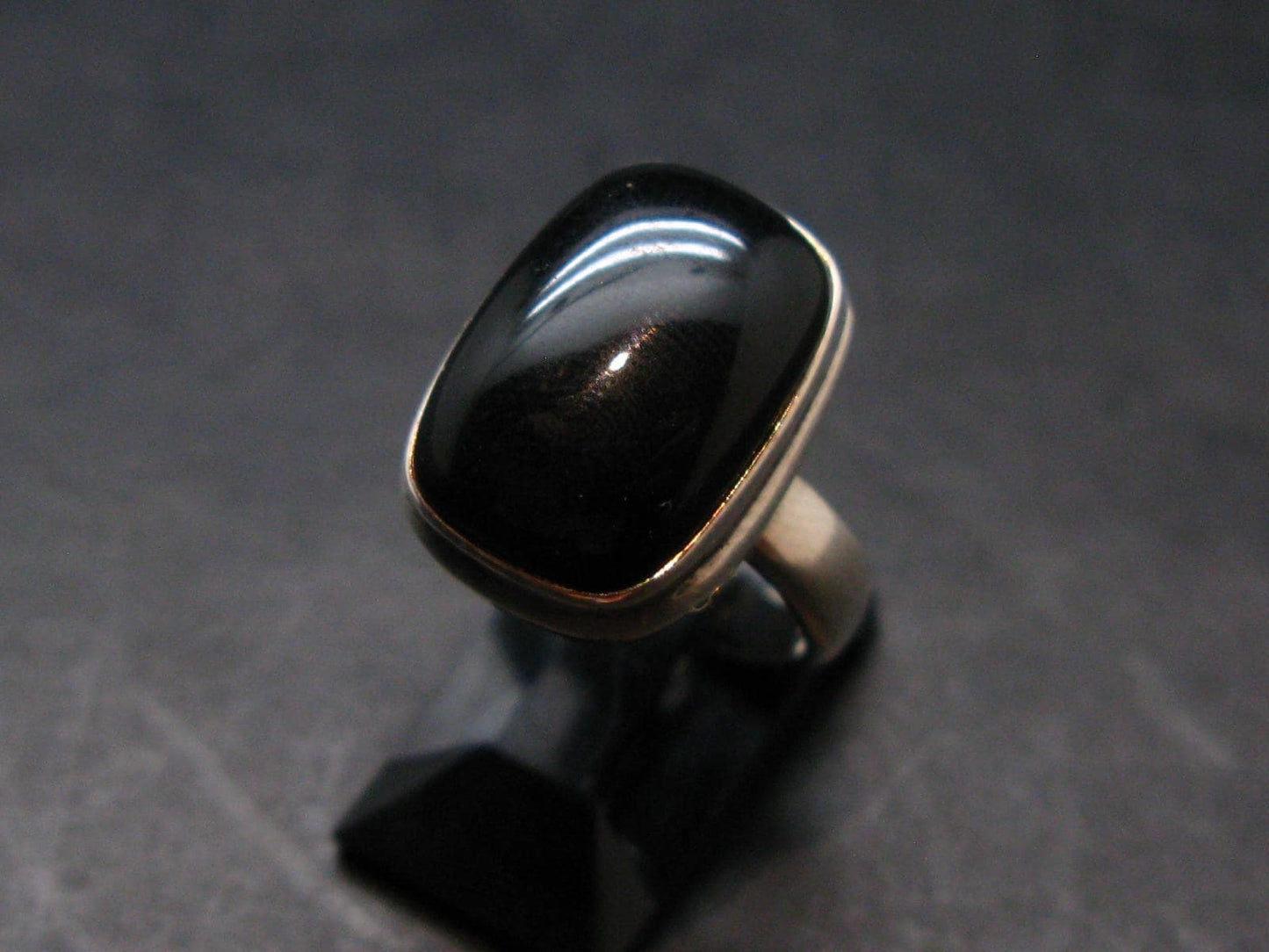 Black Onyx Sterling Silver Ring - Size 6.25 - 6.24 Grams