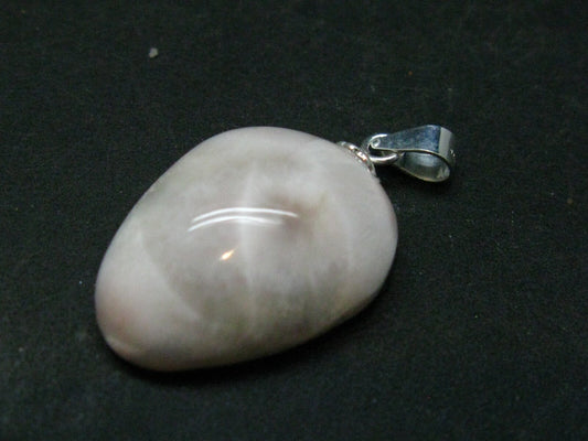 Natrolite Sterling Silver Pendant Necklace From Indonesia - 1.2" - 2.57 Grams
