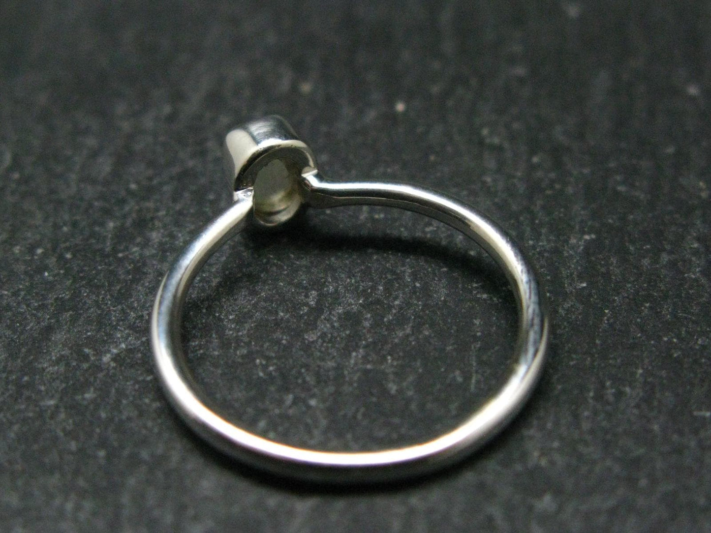 Green Herderite Silver Ring From Brazil - 1.87 Grams - Size 8