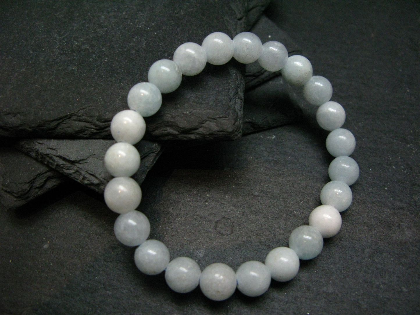 Hemimorphite Genuine Bracelet ~ 7 Inches ~ 8mm Round Beads