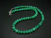 Apple Green Chrysoprase Rondelle Beads Necklace From Australia - 17"