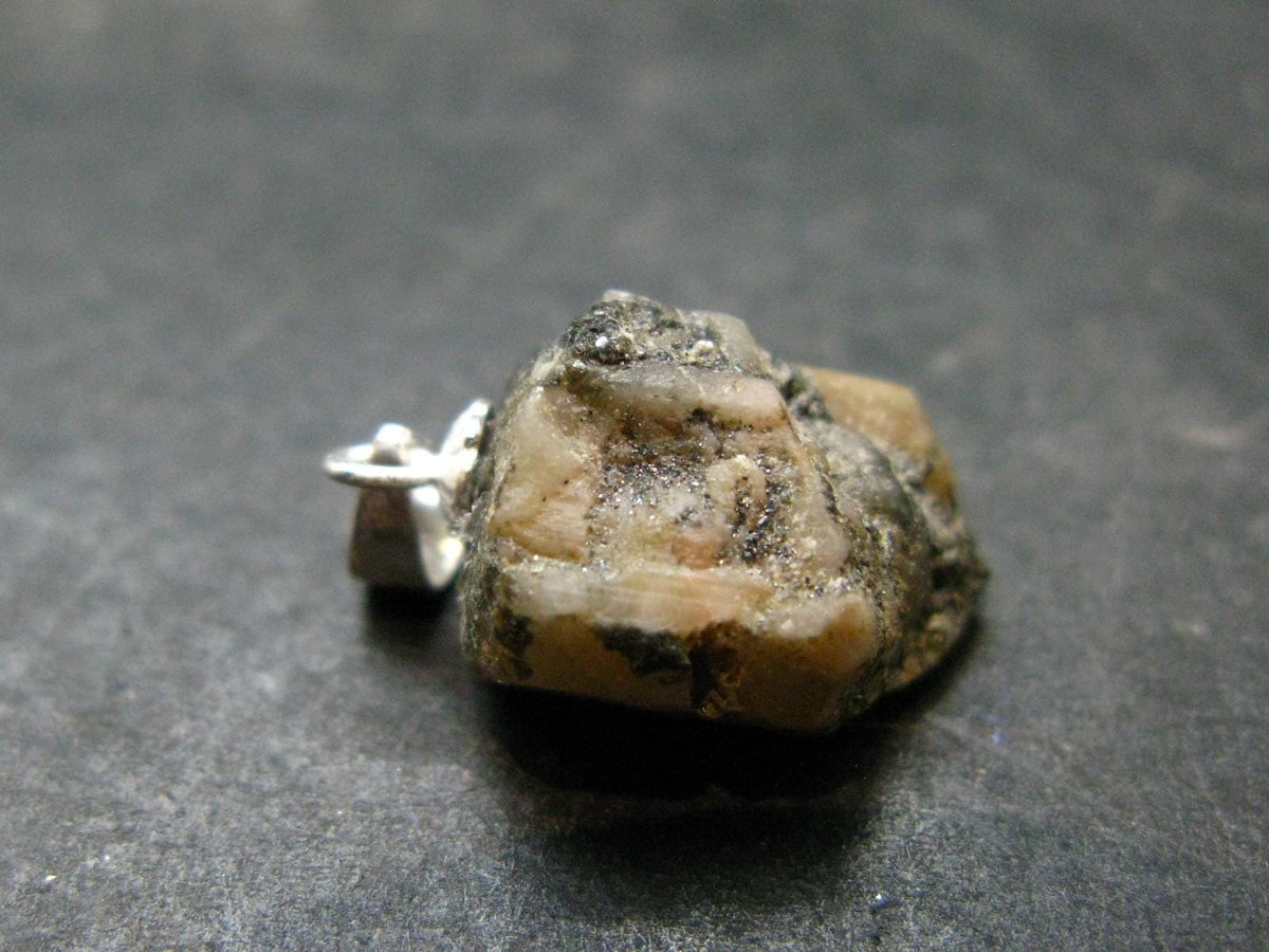 Phenakite Phenacite Crystal Silver Pendant From Brazil - 0.8" - 2.72 Grams