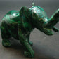 Rich Vivid Vibrant Green Malachite Elephant Carving From Congo - 4.4"