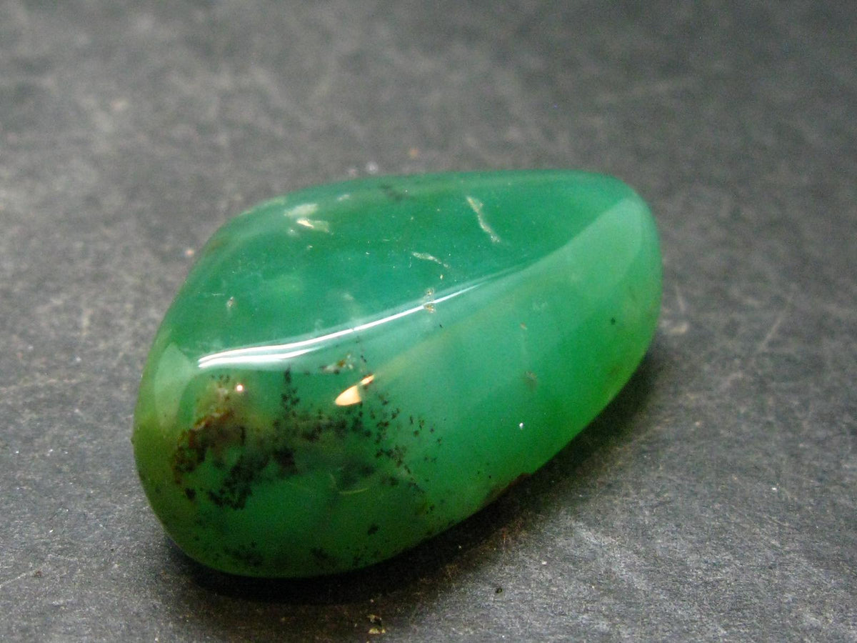 Rich Green Chrysoprase Tumbled Stone From Australia - 1.4" - 16.74 Grams